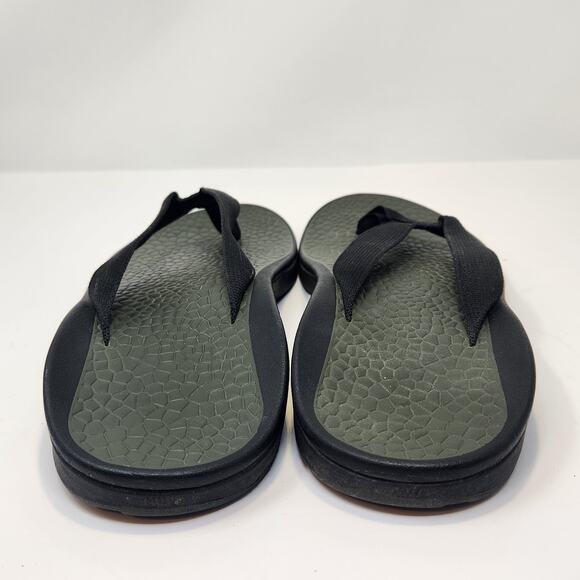 Chaco Mens Ecotread Black Green Flip Flop Thong Classic Sandals Size 13 Outdoor